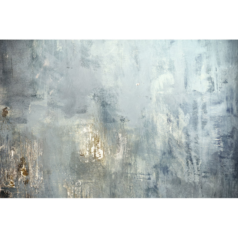 " Grunge Wall Painted Blue " by Petekarici, 24" H x 36" W