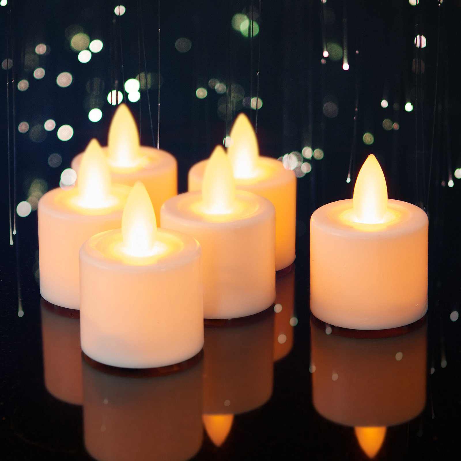 Realistic Flame LED Tealight Candle Set