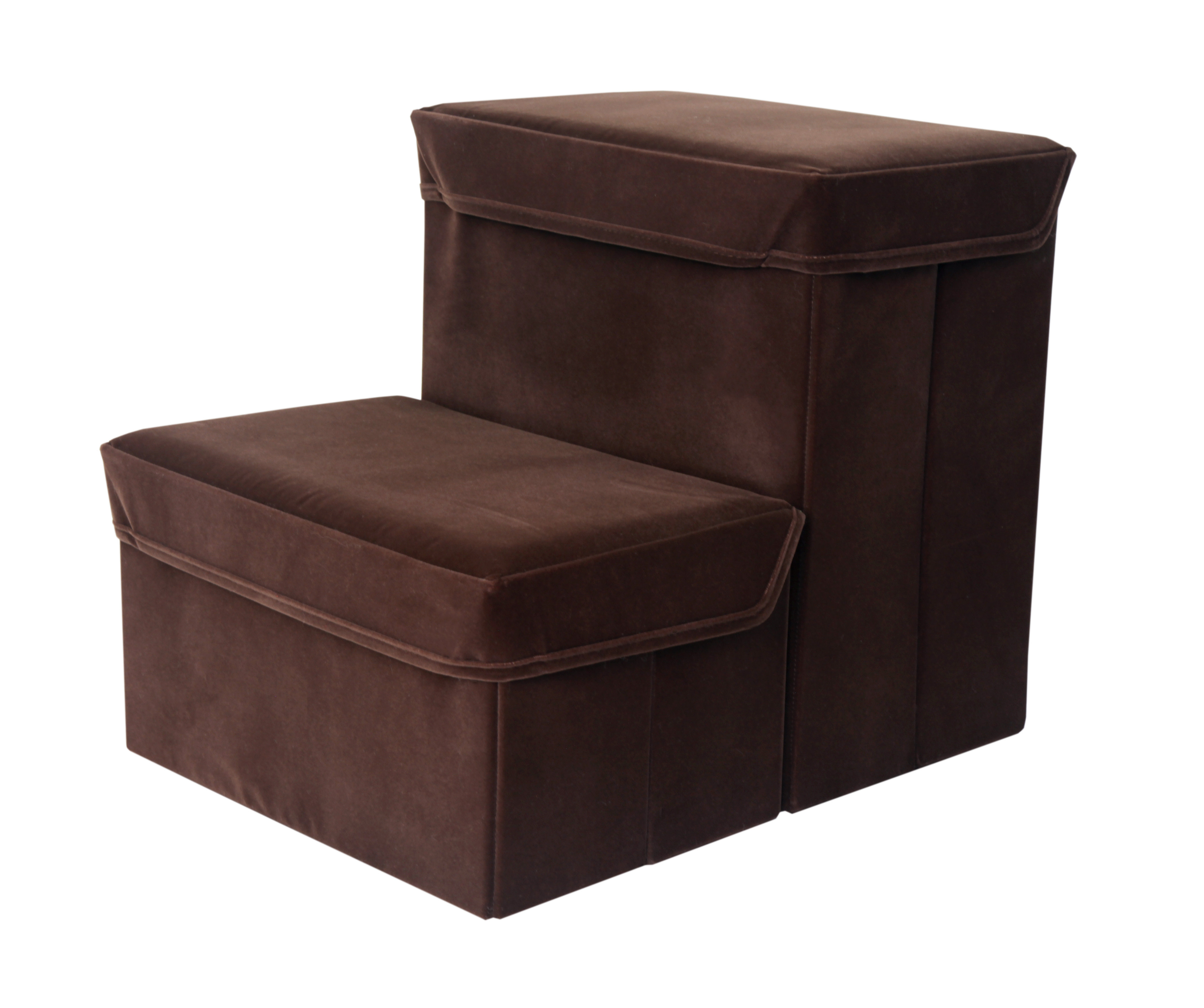 Tucker Murphy Pet™ Stowaway Indoor Pet Steps (Two Step, Chocolate