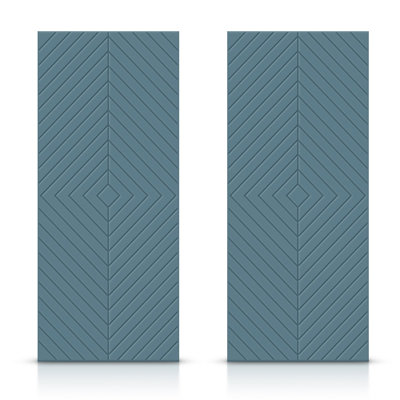 Hollow Paneled Painted without Installation Hardware Kit Sliding Closet Doors