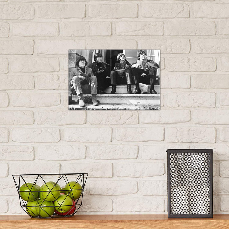 The Beatles, 1965 - Wrapped Canvas Print, 20.32 cm H x 30.48 cm W