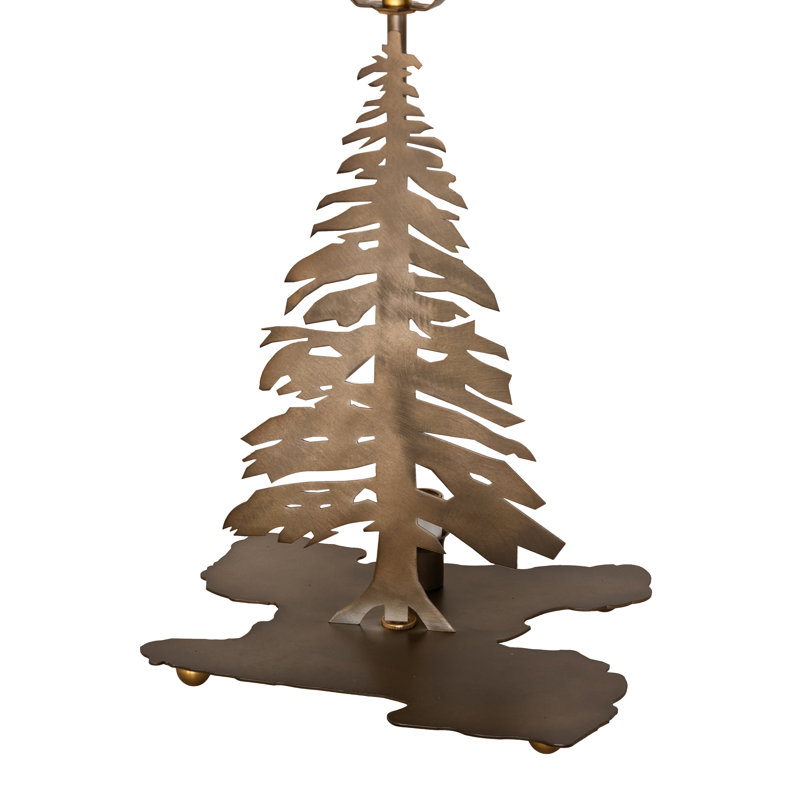 Rustic Lodge Table Lamp, Amber