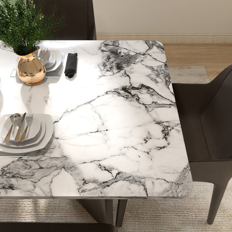Marble Dining Table For Kitchen, 30"H x 71"L x 34" W