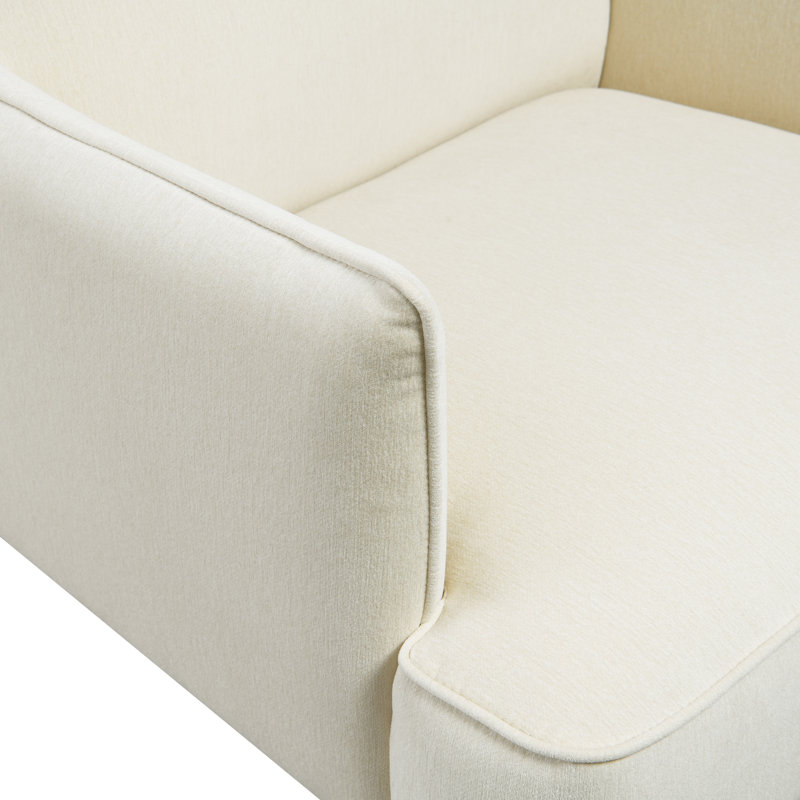 Fauteuil de 29,3 po de large Fidelius, 100 % polyester ivoire
