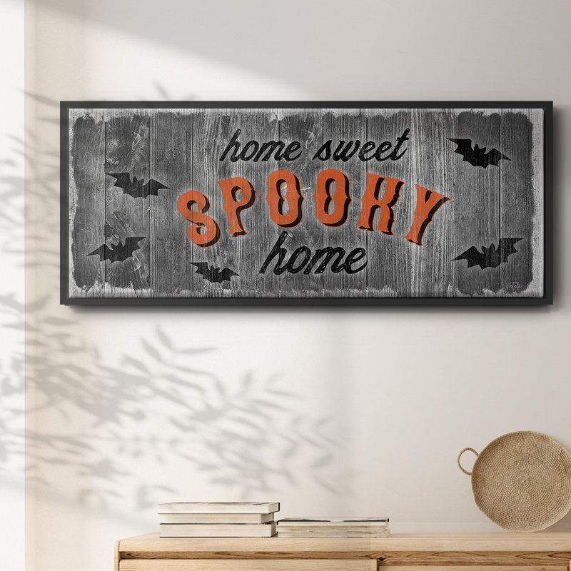 Home Sweet Spooky - toile encadrée, H 12 po x l 30 po