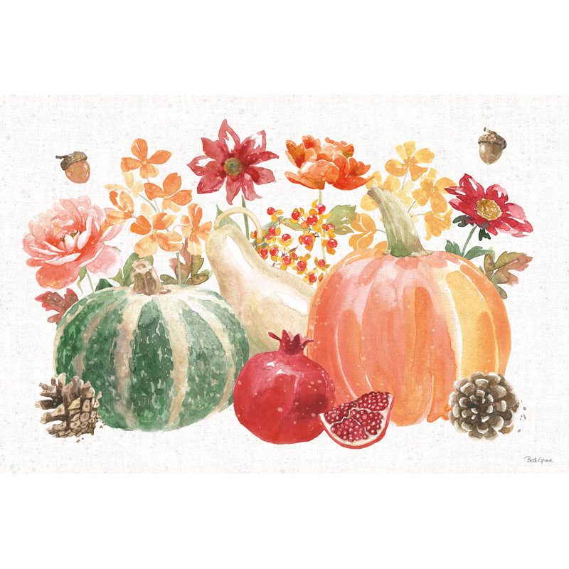 Harvest Bouquet IV by Beth Grove - Painting Print, 20 cm H x 30 cm W, Wrapped Canvas