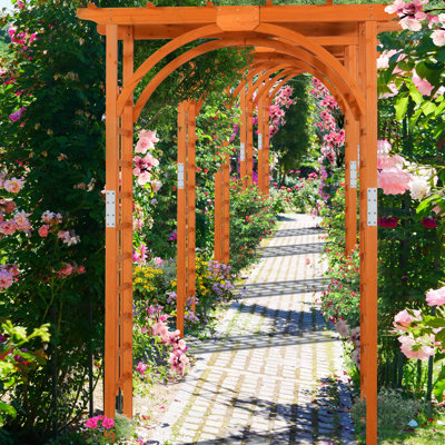 7FT Wood Arbor Arch Trellis