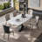 Picture colour Rectangular Sintered Stone tabletop Dining Table-111096274