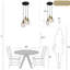 Luminaire suspendu grappe 3 lumières