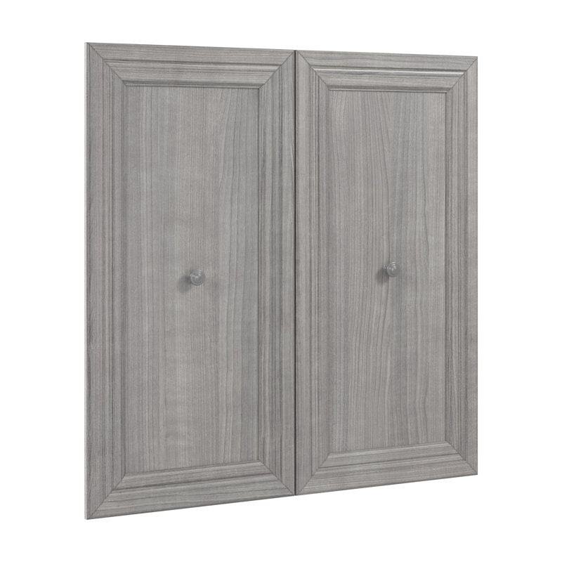 Ensemble 2 portes Arlex, Gris platine, H 35,67 po x l 35,46 po x P 0,63 po