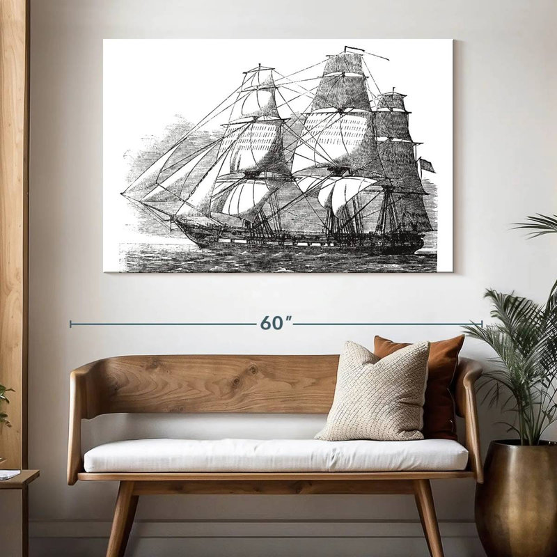 Aletra USS Constitution, 34" H x 51" W