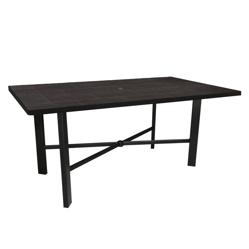 Outdoor Rectangle Dining Table, Carbon Black, Urban Shift