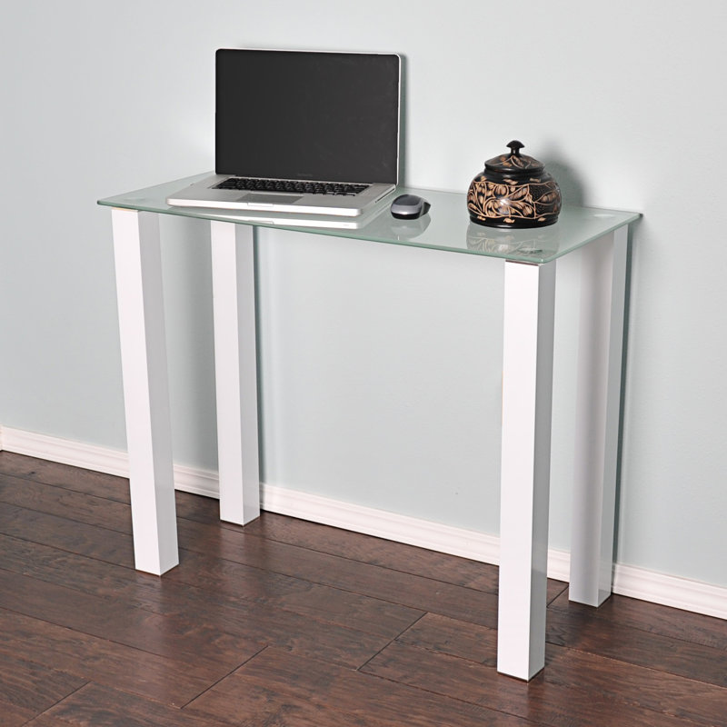Bureau en verre Keimar, Semi-givré \ blanc