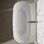 Baignoire autoportante blanche MonBlari 71 po x 31,5 po en surface solide avec trop-plein et bonde rétractable pour salle de bain-131272900
