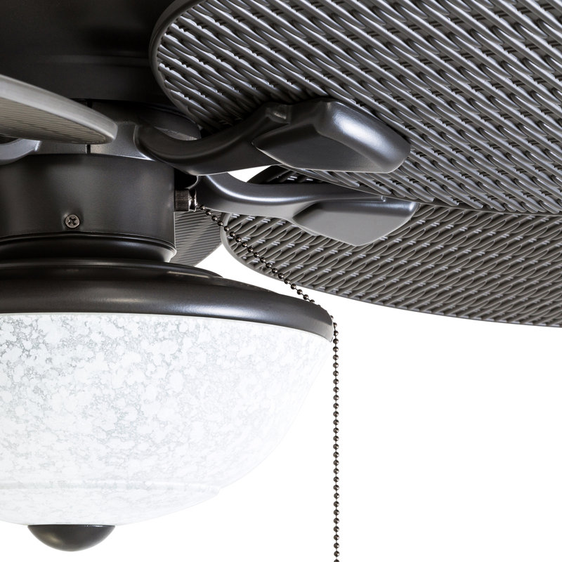 Bronze 52-Inch Tropical Indoor/Outdoor Ceiling Fan with LED Light