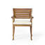 Chaise de salle à manger d'extérieur en bois avec coussins (ensemble de 2)-1970350696