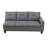 Opal Grey Linen Left-Facing Sectional 3-Piece Sofa Living Room Sofa Set-21593954