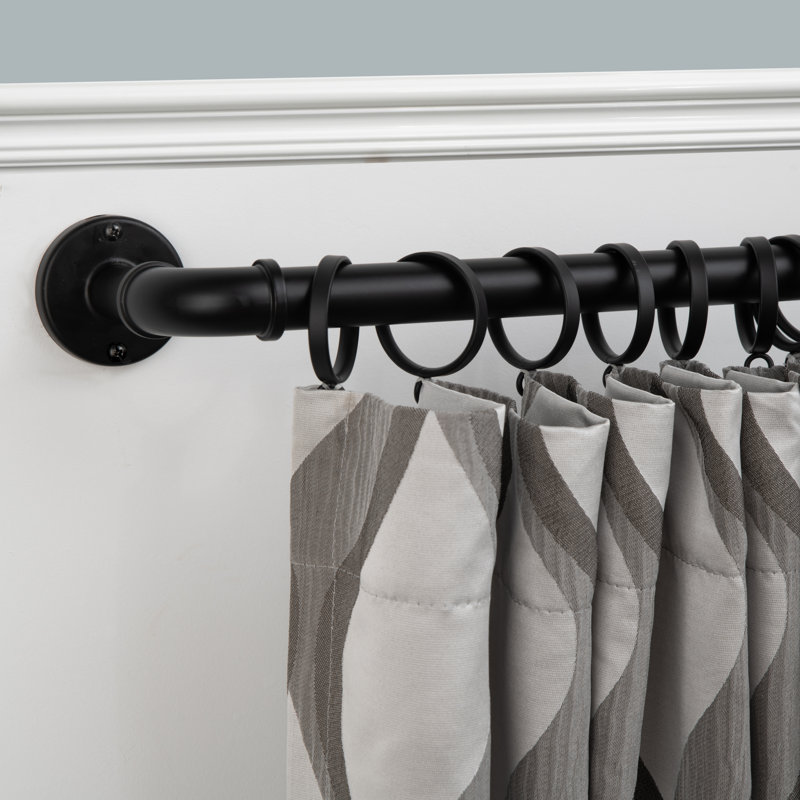 DeRuyter Stainless Steel Adjustable Single Curtain Pole, 36” – 66”