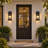 15.35" 2-Light Black Outdoor Wall Lantern with Clear Glass, Modern Weather-Resistant Exterior Wall Light for Porch, Entryway, Garage and Patio