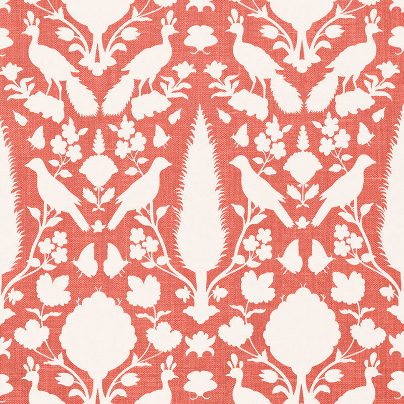 Chenonceau Fabric, Coral