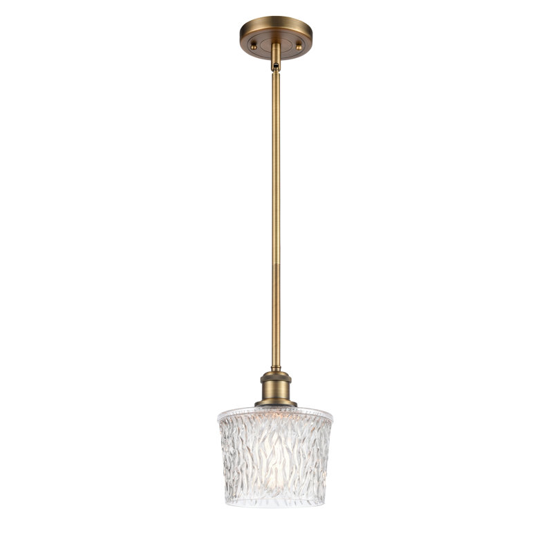 Luminaire suspendu 1 lumière Camire, Laiton brossé, Ampoule DEL 6 watts Vinage, H 11,25 po