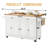 59" Kitchen Island W/sliding Drop Leaf And Storage Doors & Adjustable Shelves, Rolling Mobile Island Table With /spice Rack & Towel Rack & Drawers For Dining Room Kitchen Dining Room 