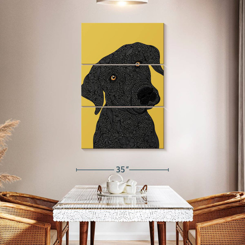 Labrador noir, H 50 po x l 32 po