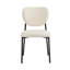 Chaises de salle à manger rembourrées de 2 en beige - Design moderne avec pieds en métal Support de dossier ergonomique pour un confort d'assise optimal, utilisation quotidienne 2 option confortable, structure robuste durable