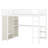 Metal Loft Bed Frame With Built-In Wardrobe, Desk And Storage Shelves-1181963420