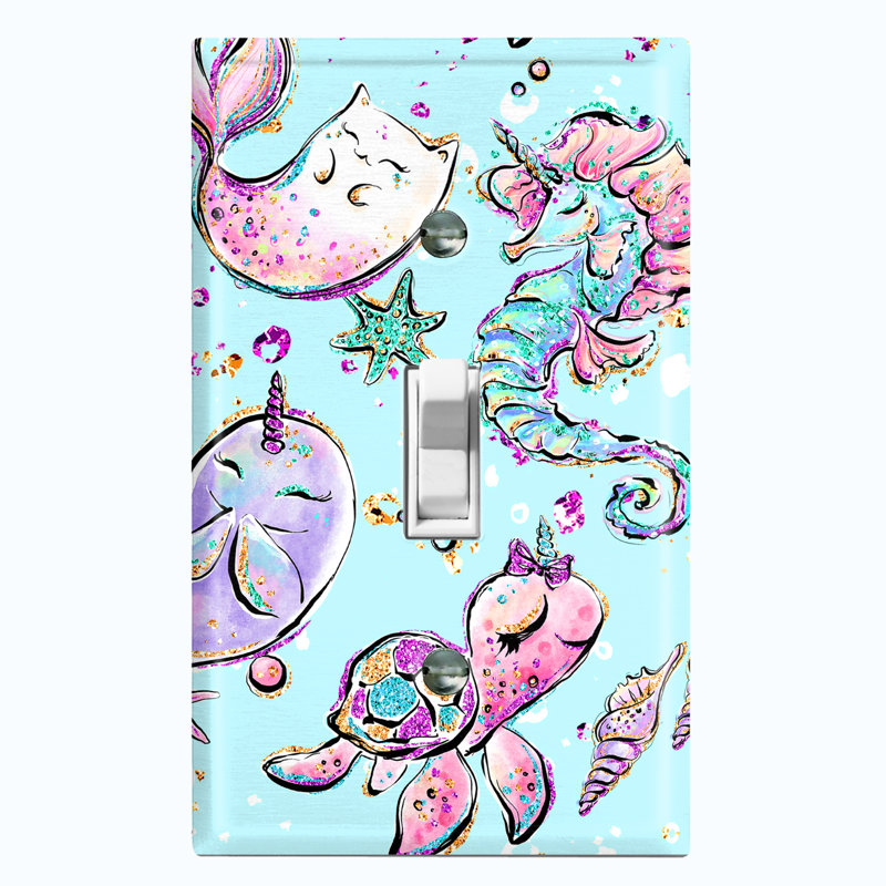 Patterned 1 - Gang Toggle Light Switch Standard Wall Plate