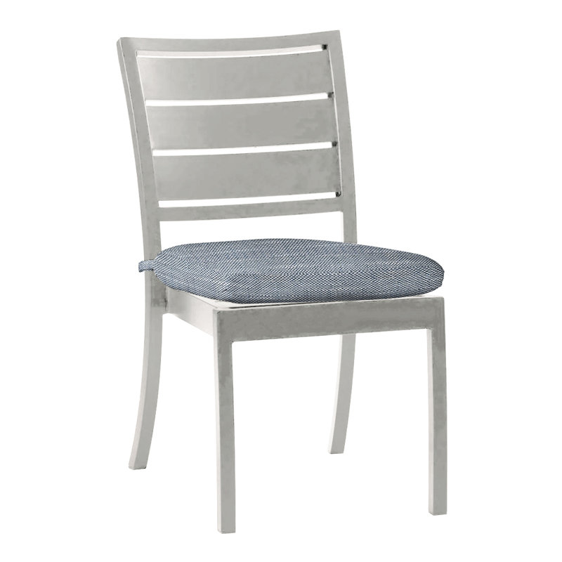 Chaise d'appoint en aluminium Charleston - Huître, Huître, Chambray Rollo, Welt