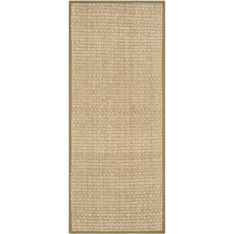 Auckland Bamboo Slat/Seagrass Natural/Olive Area Rug