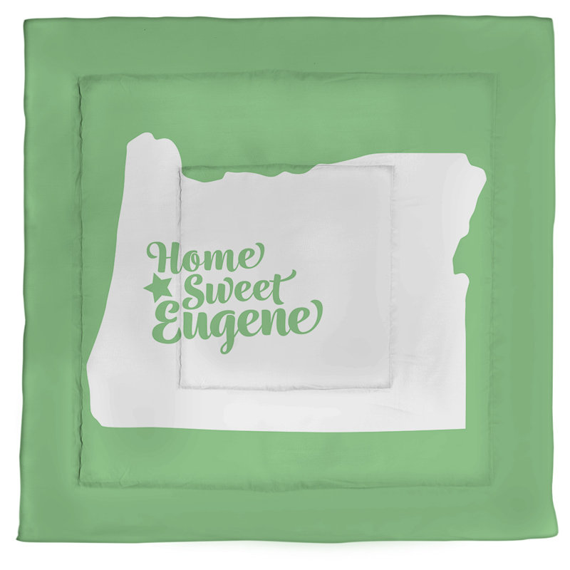 Oregon Modern & Contemporary Polyester Percale Comforter, Green