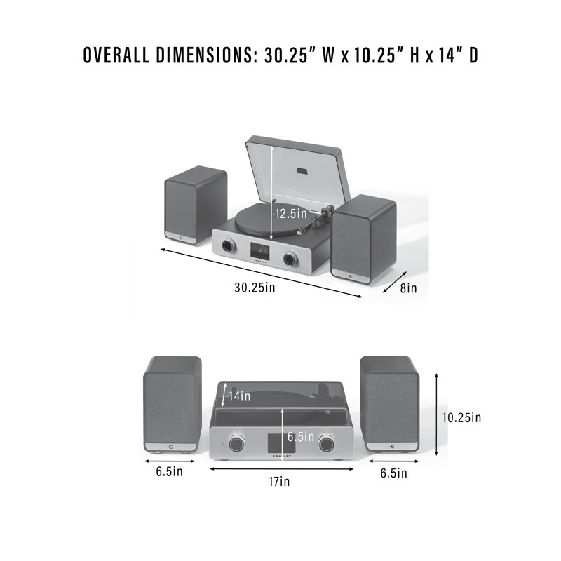 C92 Record Player With Speakers