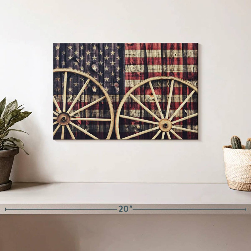 Borges American Wagon Wheels, 8" H x 12" W