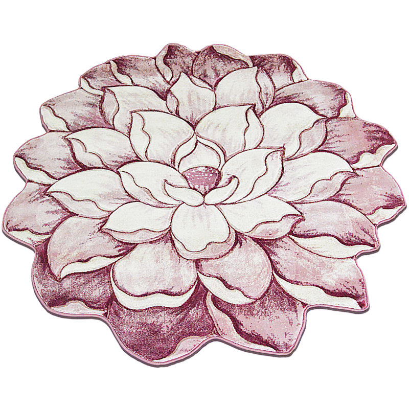 Tapis rose Bigby, Nouveauté 5 pi 3 po