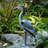 30-inch Heron Decoy - Standing Crane Sculpture, Outdoor Bird Art For Yard, Lawn, Patio, Porch, Pond & Pool, Garden Accessories, Backyard Accent, And Landscaping Decoration, Silver