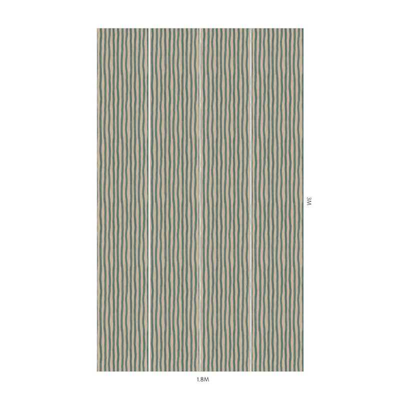 Artist's Stripe Wallpaper, Euphorbia/Alabaster