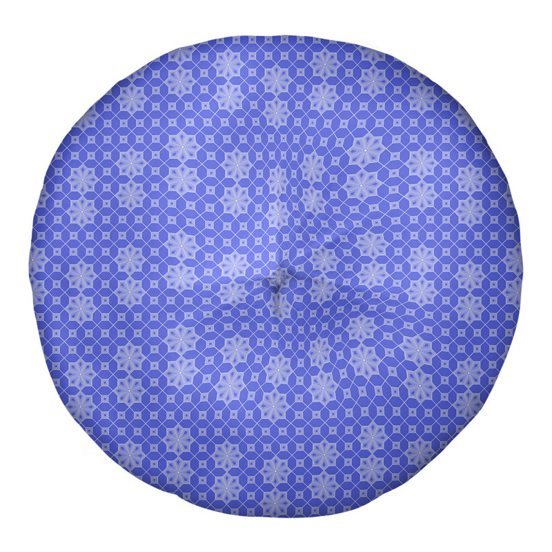 Coussin de sol Katelyn Elizabeth, 26 po x 26 po, Bleu