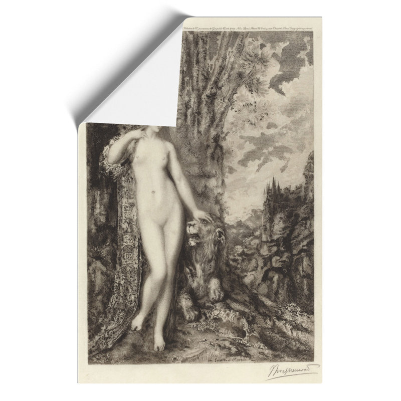 The Amorous Lion by Gustave Moreau - Frameless Print, 59cm H x 42cm W x 0.1cm D