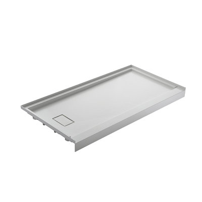 60 In. L X 30 In. W Alcove SMC Shower Pan Base With Left Drain