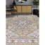 Tapis doré et beige noué à la main de haute qualité