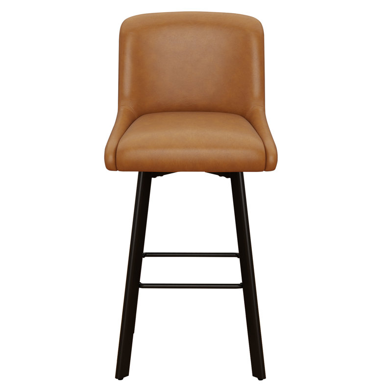 Tabouret de bar pivotant à hauteur de comptoir 30 po pour îlot de cuisine, 4, Brun whisky