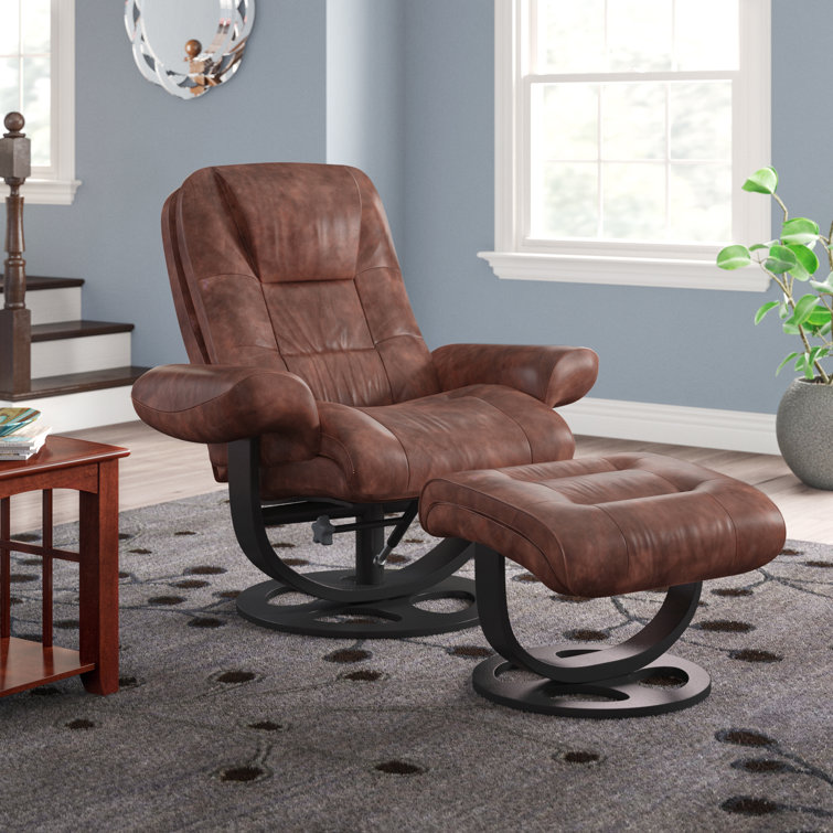 Majeda Manual Swivel Recliner With Ottoman *similar to stock photo* 