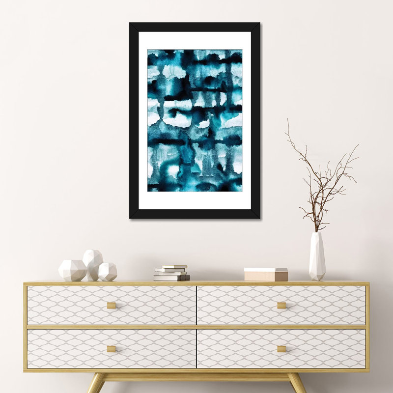 « wild sea aquarelle » par elisabeth fredriksson, impression sur toile tendue, H 24 po x l 16 po x P 1 po, Blanc