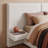Upholstered Fabric Bed Frame Headboard With 2 Nightstands And Footboard Solid Wood Platform Bed