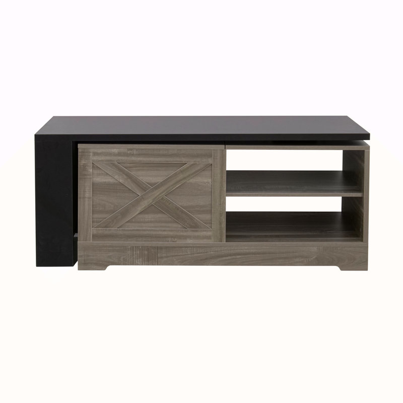 Table basse Farmhouse, Brun / Noir