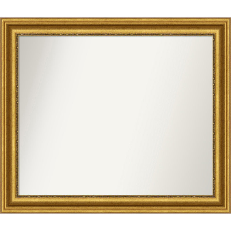 Miroir de salle de bain Jashawna, 33,75 po x 39,75 po, Doré