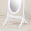 Miroir blanc pour la décoration intérieure traditionnelle - miroir ovale allongé en verre