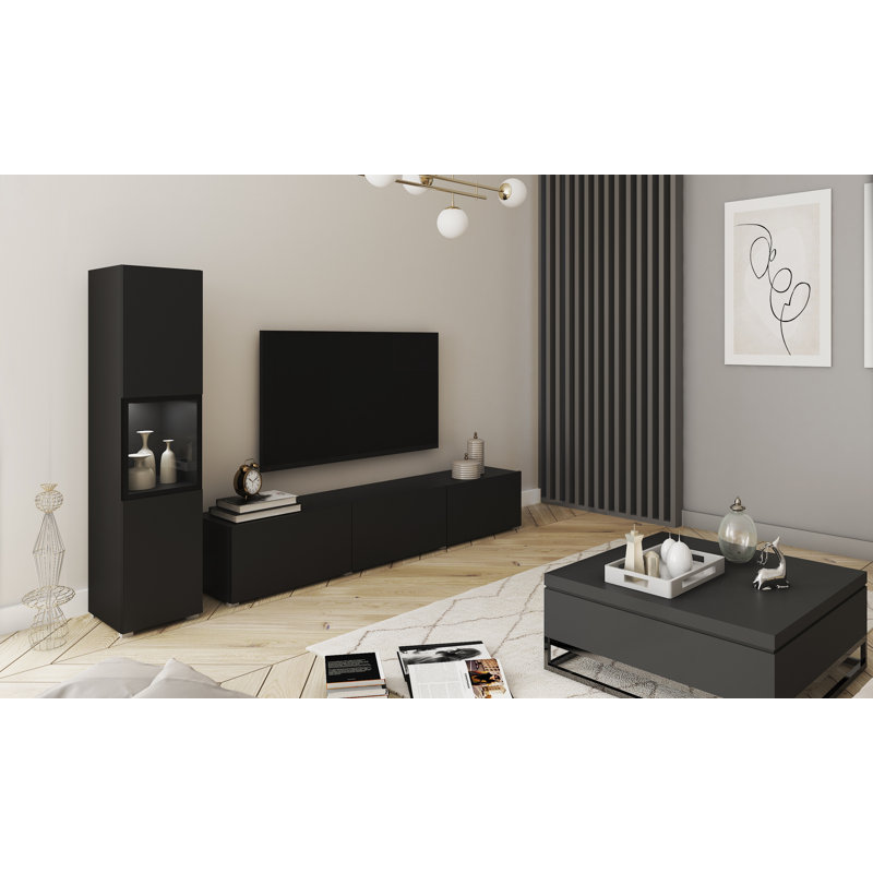 Unfinished Entertainment Centre for TVs up to 78", Black